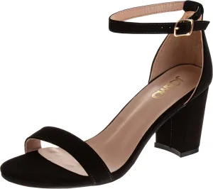 Josmo Women’s Platform Heels Open Toe Chunky Heels Comfy Block Heeled Sandals - Strappy 3.5 Inch Heels Comfy Dress High Heels