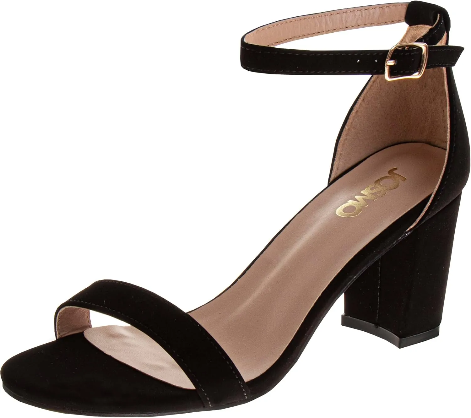 Josmo Women’s Platform Heels Open Toe Chunky Heels Comfy Block Heeled Sandals - Strappy 3.5 Inch Heels Comfy Dress High Heels