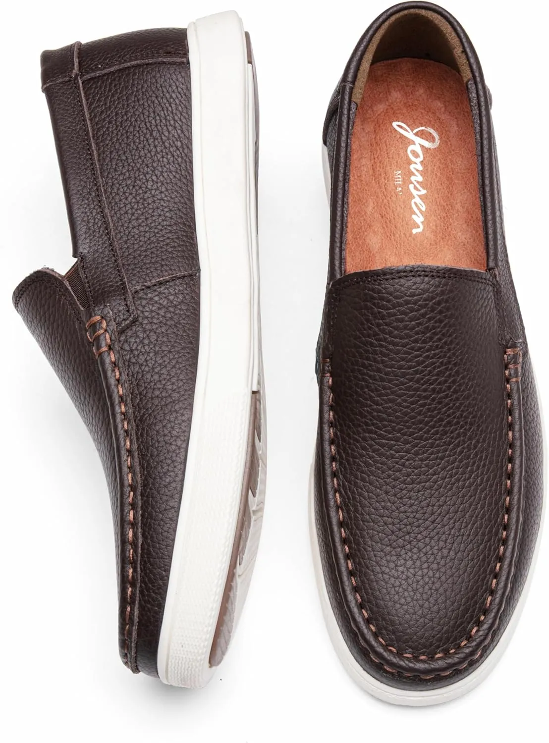 Jousen Men's Loafers & Slip-ons Leather Mens Casual Shoes