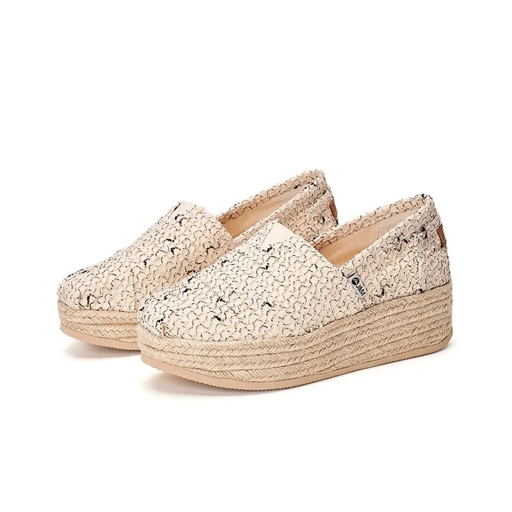 Joy & Mario Women's Slip-On Espadrille Glitters Loafers Wedges