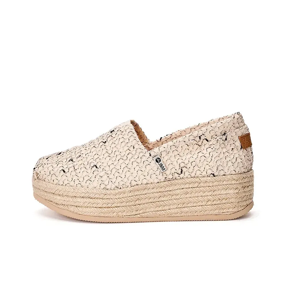 Joy & Mario Women's Slip-On Espadrille Glitters Loafers Wedges