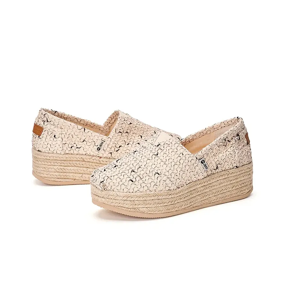 Joy & Mario Women's Slip-On Espadrille Glitters Loafers Wedges