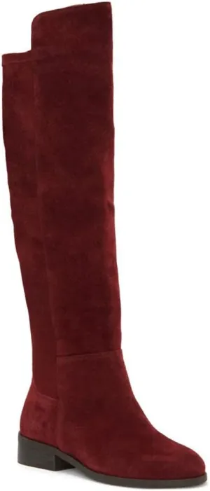 Juliet Holy Womens Knee High Boots Round Toe Chunky Block Heels Suede Fashion Winter Booties