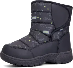 K KomForme Boys & Girls Snow Boots Warm Anti-Slip Outdoor Winter Shoes (Toddler/Little Kid/Big Kid)
