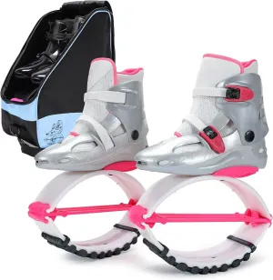 Kangaroo Jumping Shoes with Travel Bag，Workout Jumps Shoes for Women，Exercise Fitness Boots Adjustable Moon Shoes(Medium)