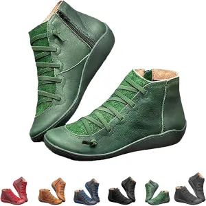 Keilani Women's Vintage Ankle Boots, Keilani Boots, Libiyi Vintage Ankle Boots, Slip on Arch Support Fashion Braided