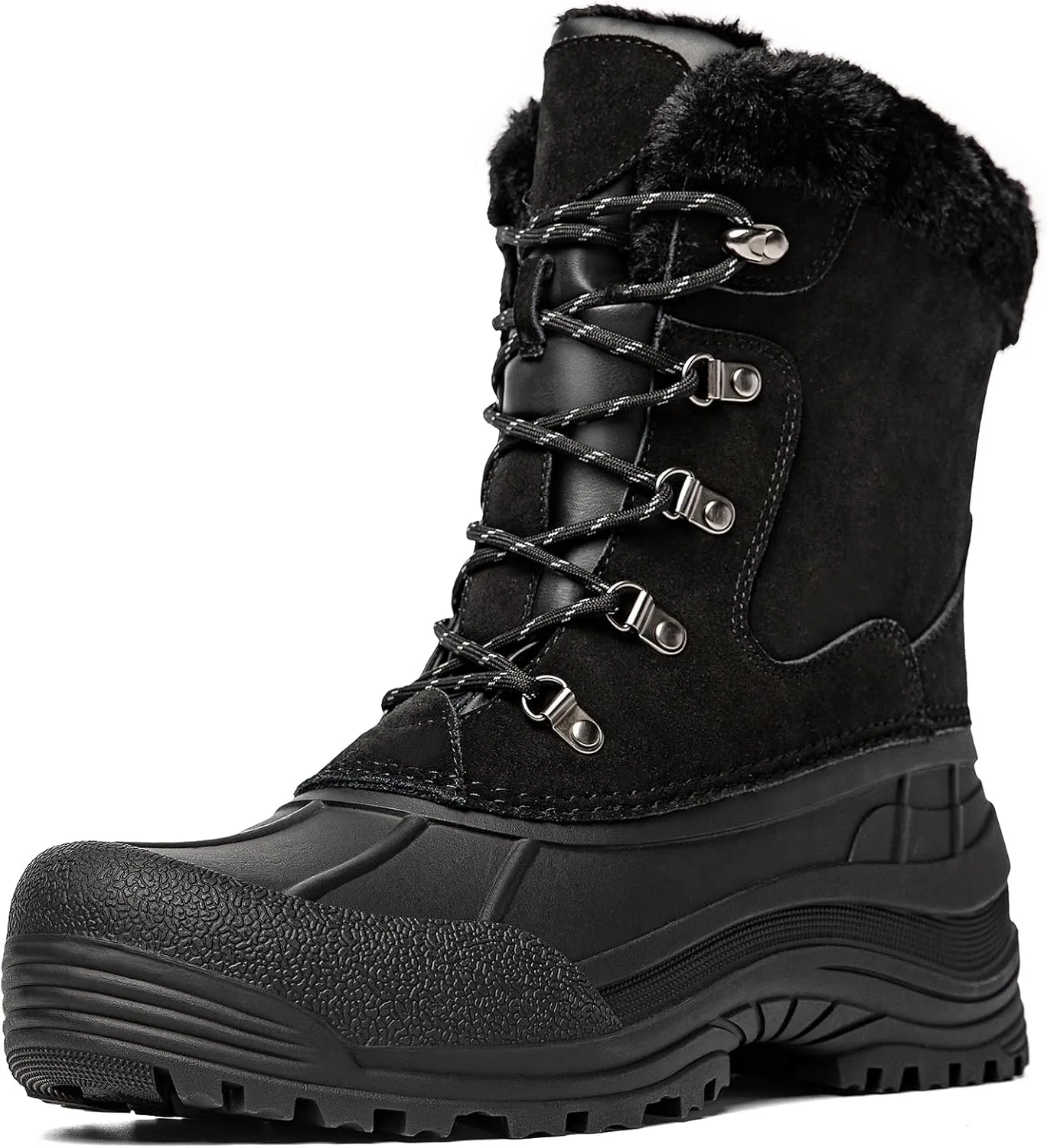Kelway Men's Winter Boots Snow Boots Waterproof Insulated Winter Shoes for Outdoor Use