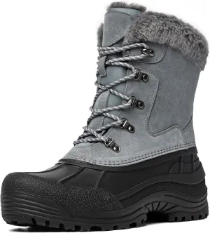 Kelway Men's Winter Boots Snow Boots Waterproof Insulated Winter Shoes for Outdoor Use