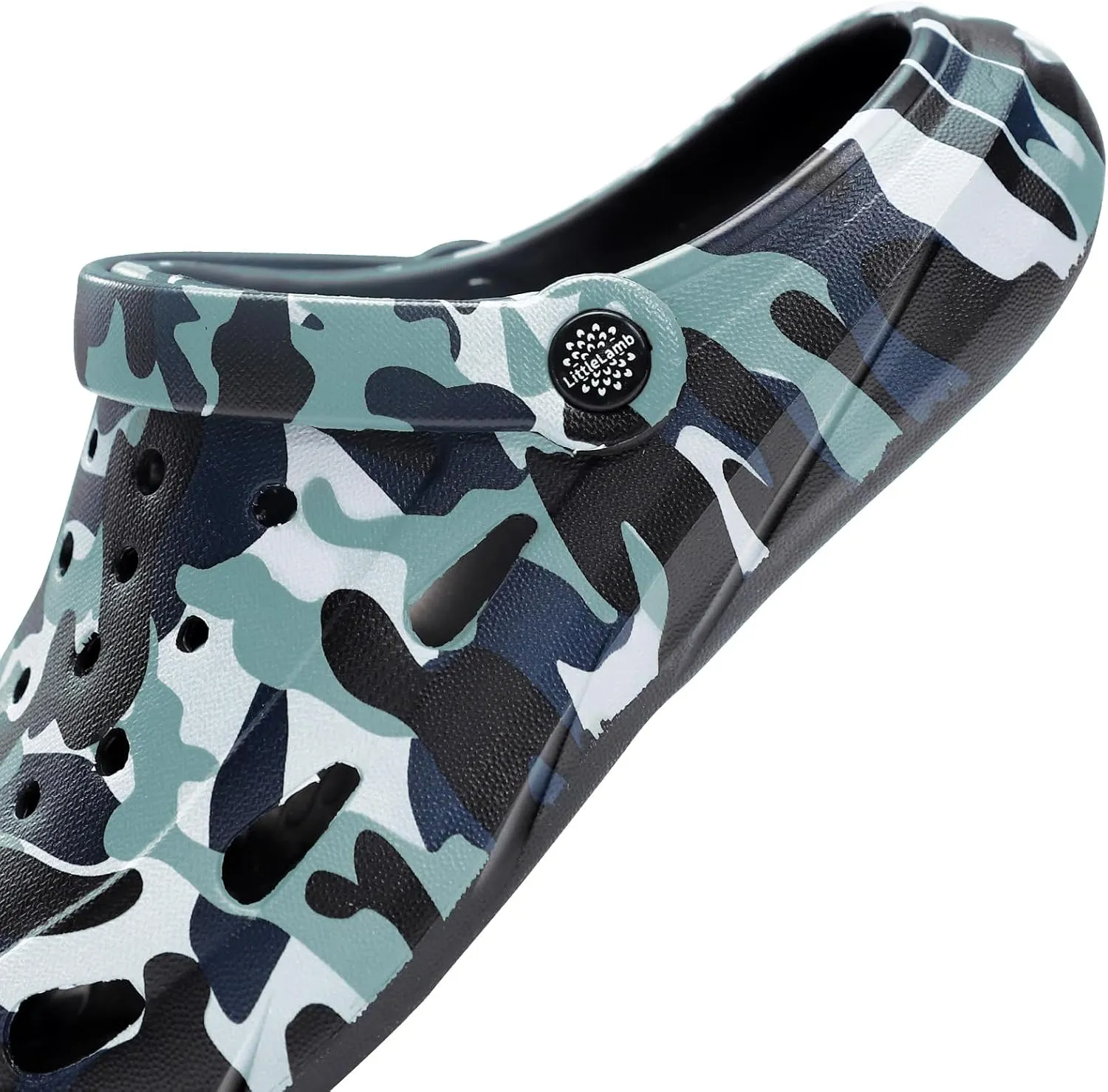 Kids Classic Camo Beach Clogs | Lightweight Water Sandals for Boys - Quick-Dry Non-Slip Light and Durable （Little Kid/Big Kid）
