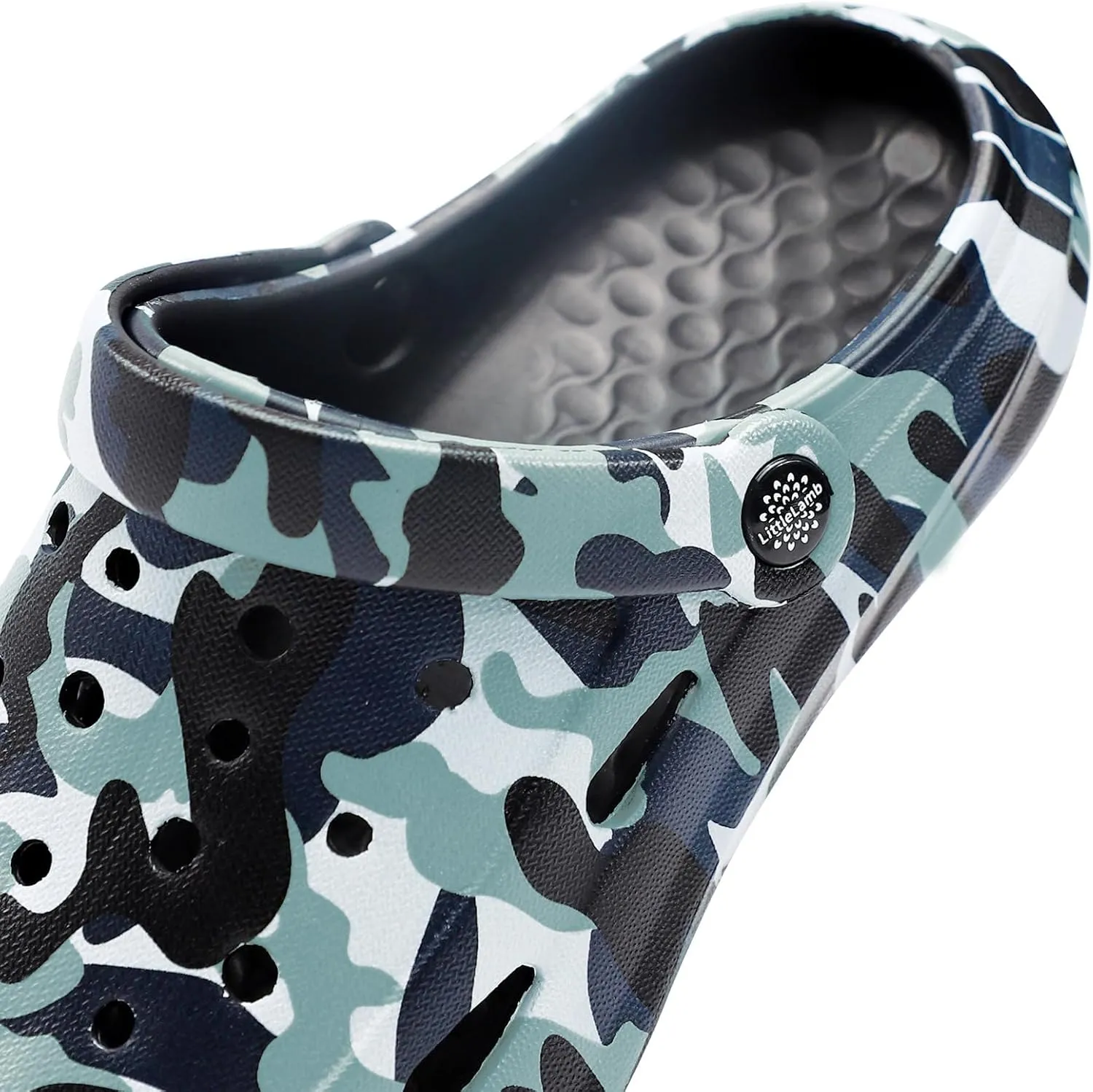Kids Classic Camo Beach Clogs | Lightweight Water Sandals for Boys - Quick-Dry Non-Slip Light and Durable （Little Kid/Big Kid）