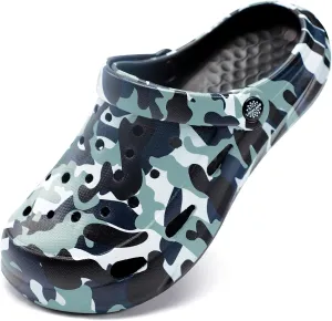 Kids Classic Camo Beach Clogs | Lightweight Water Sandals for Boys - Quick-Dry Non-Slip Light and Durable （Little Kid/Big Kid）