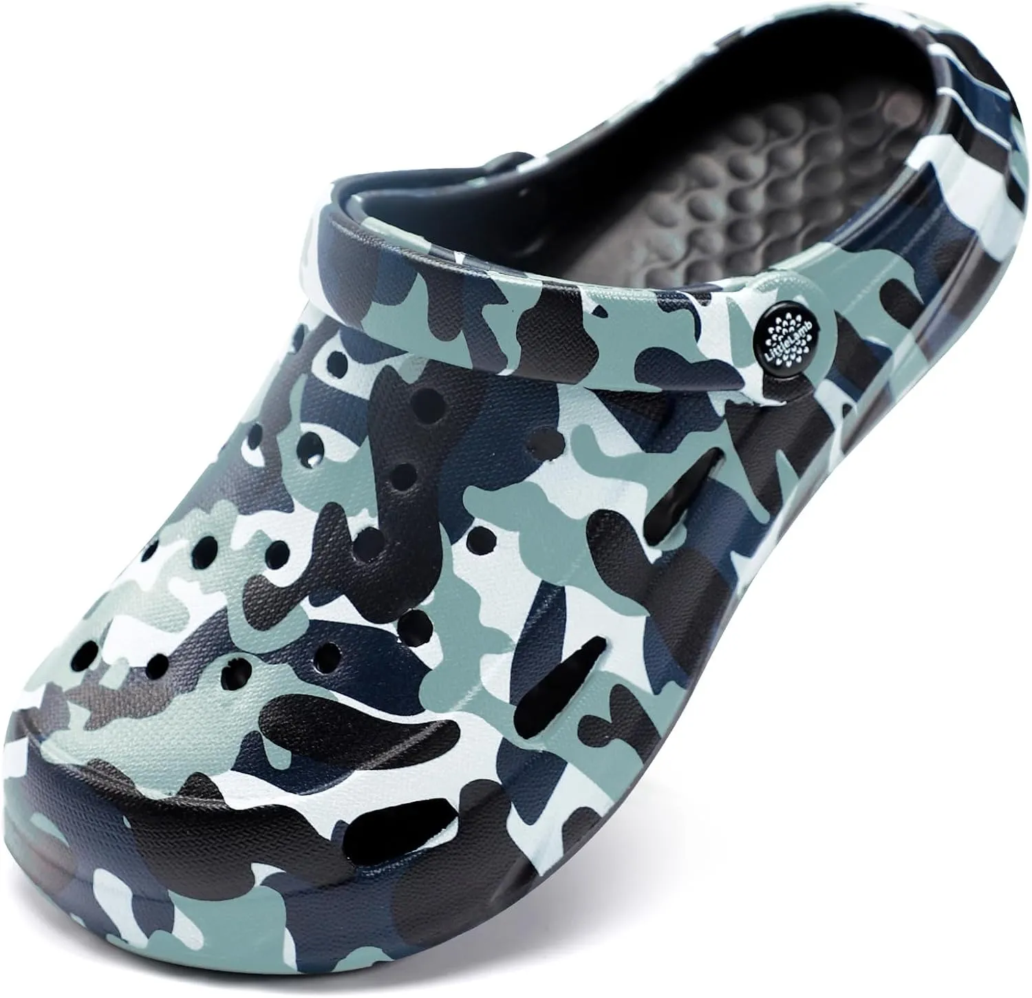 Kids Classic Camo Beach Clogs | Lightweight Water Sandals for Boys - Quick-Dry Non-Slip Light and Durable （Little Kid/Big Kid）