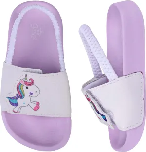 Kids Flip Flops Sandals Toddler Boys Girls Sequin Slides Shower Beach Pool Shoes Slip on Summer Slippers with Back Strap