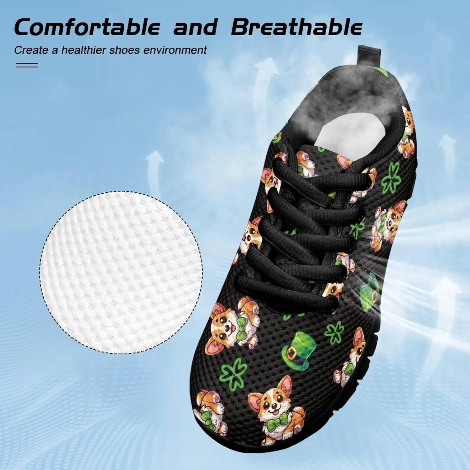 Kids Shoes for Boys Lightweight Athletic Running Shoes Toy Car Print Tennis Shoes Non Slip Breathable Mesh School Sports Sneakers