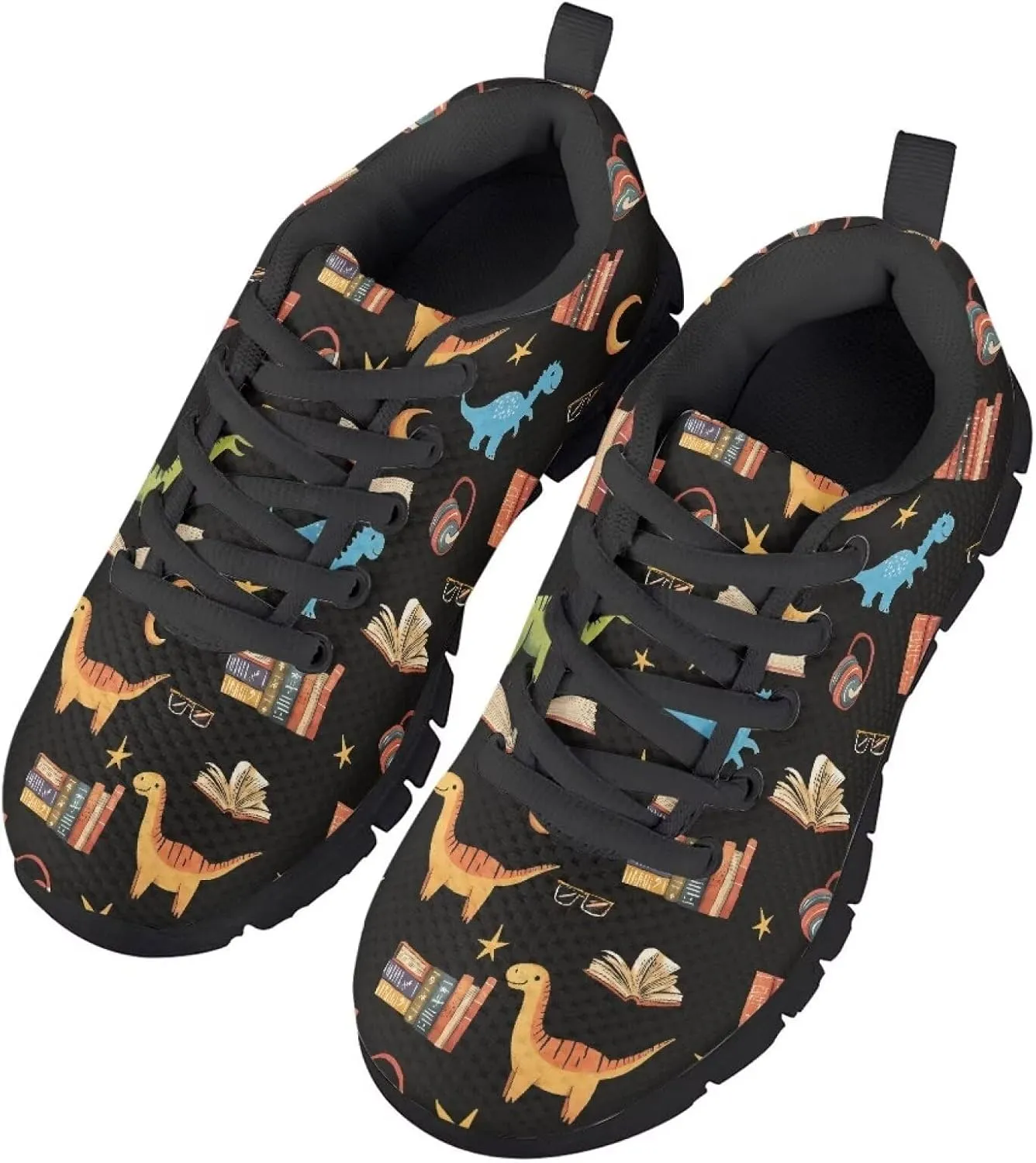 Kids Shoes for Boys Lightweight Athletic Running Shoes Toy Car Print Tennis Shoes Non Slip Breathable Mesh School Sports Sneakers