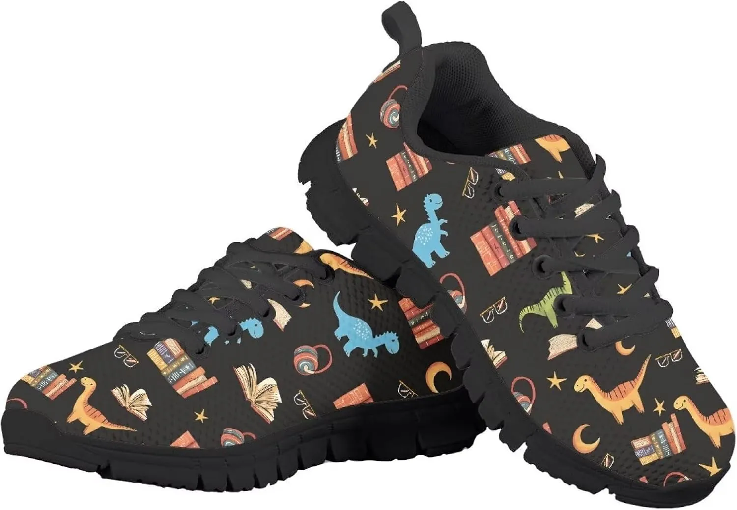 Kids Shoes for Boys Lightweight Athletic Running Shoes Toy Car Print Tennis Shoes Non Slip Breathable Mesh School Sports Sneakers