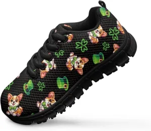 Kids Shoes for Boys Lightweight Athletic Running Shoes Toy Car Print Tennis Shoes Non Slip Breathable Mesh School Sports Sneakers