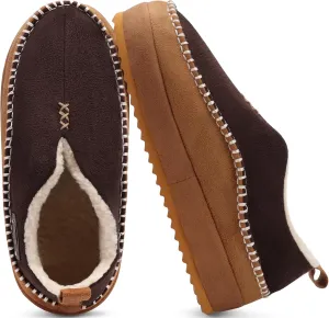 KuaiLu Men's Slippers Cozy Memory Foam House Slipper Shoes Warm Suede Winter Moccasins Slip-on Boots Slippers For Man with Fuzzy Sherpa Lining & Indoor/Outdoor Hard Rubber Sole
