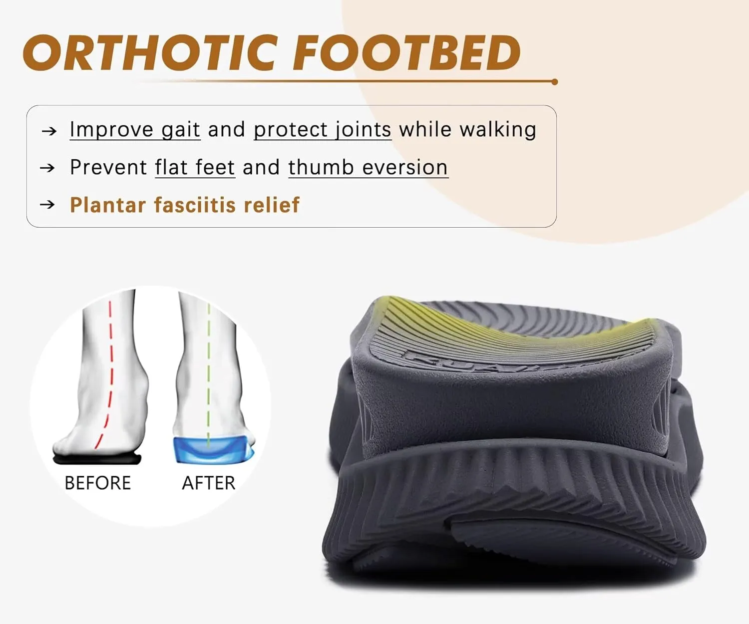 KuaiLu Womens Orthopedic Walking Sandals Recovery Sport Outdoor Hiking Water Sandles Thick Athletic Cushion Adjustable Leather Strap Sandals with Comfortable Plantar Fasciitis Arch Support