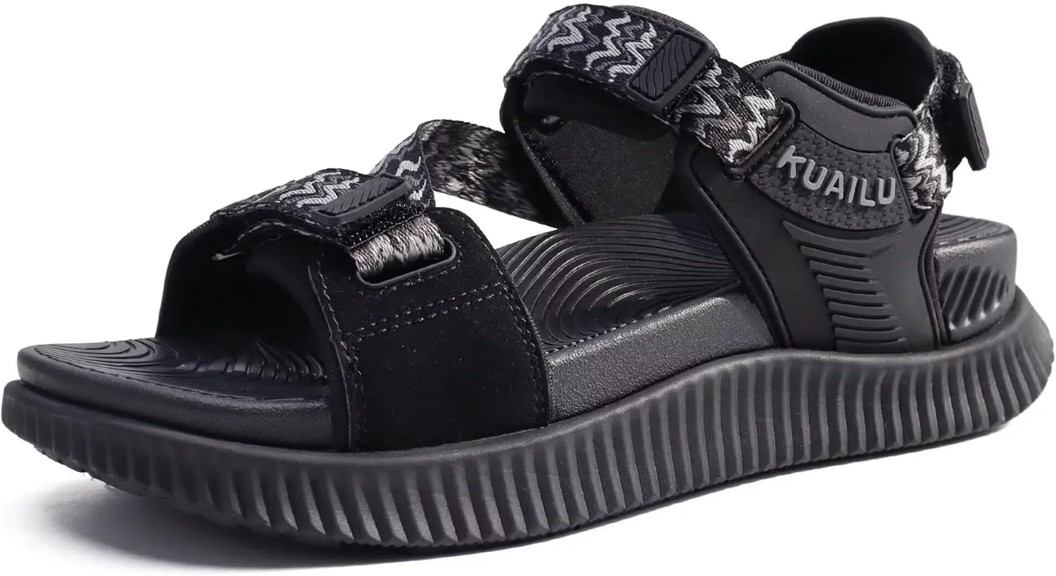 KuaiLu Womens Orthopedic Walking Sandals Recovery Sport Outdoor Hiking Water Sandles Thick Athletic Cushion Adjustable Leather Strap Sandals with Comfortable Plantar Fasciitis Arch Support