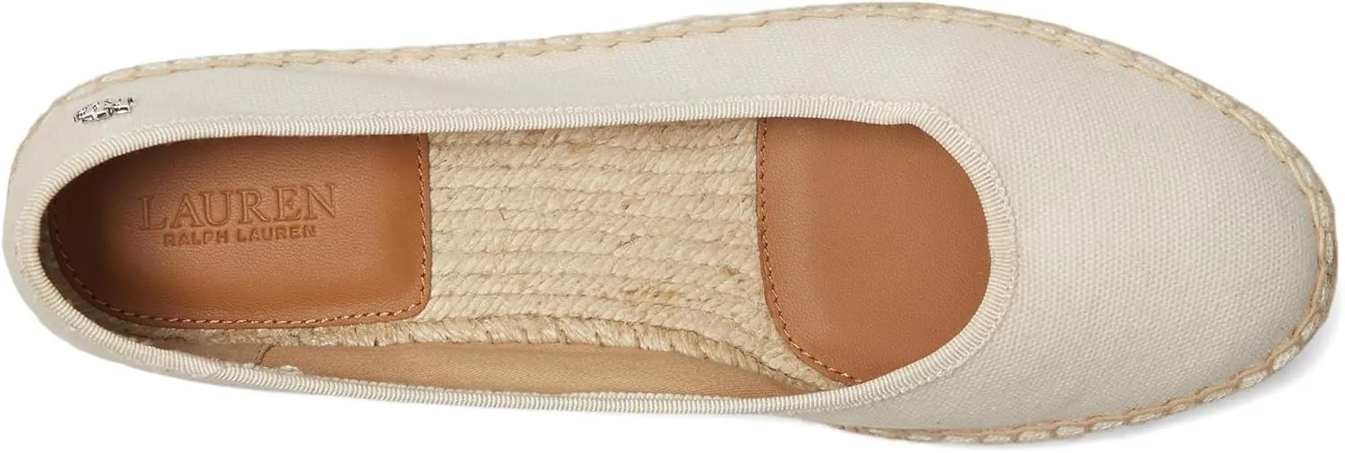 Lauren Ralph Lauren Women's Luize Canvas Ballet Espadrille Flat