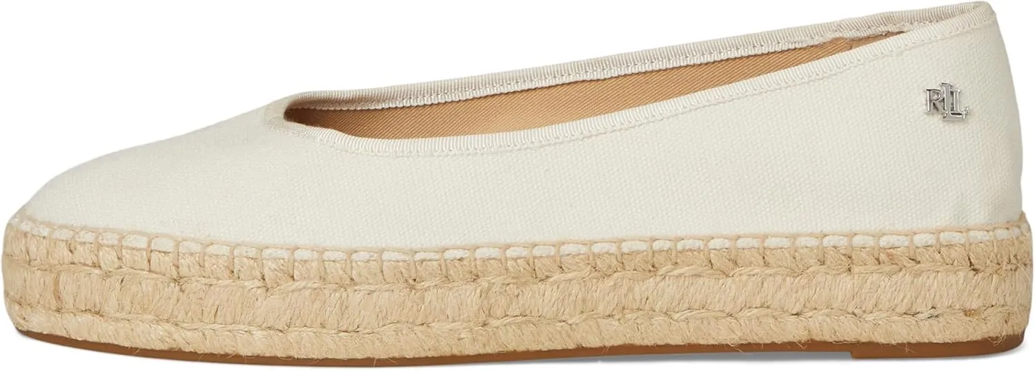 Lauren Ralph Lauren Women's Luize Canvas Ballet Espadrille Flat