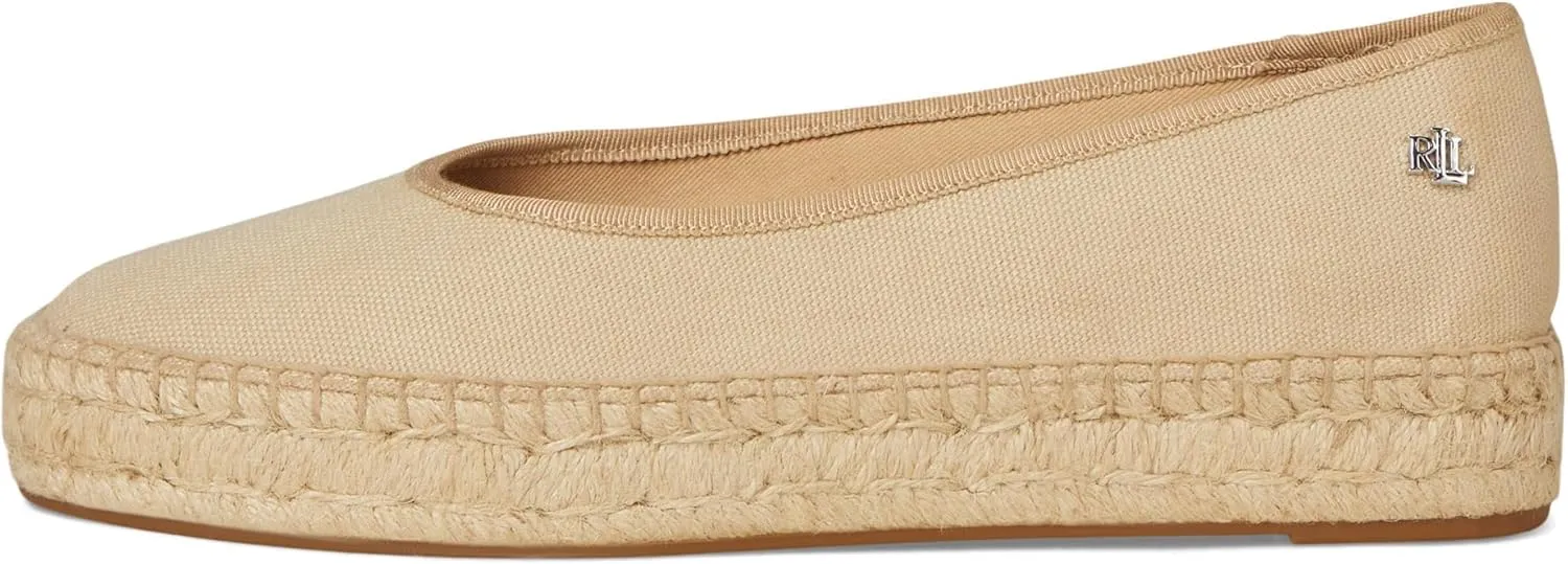Lauren Ralph Lauren Women's Luize Canvas Ballet Espadrille Flat