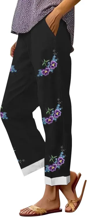 Linen Summer Pants Women’S Linen Pants Linen Casual Pants Womens Linen Pants Straight Leg
