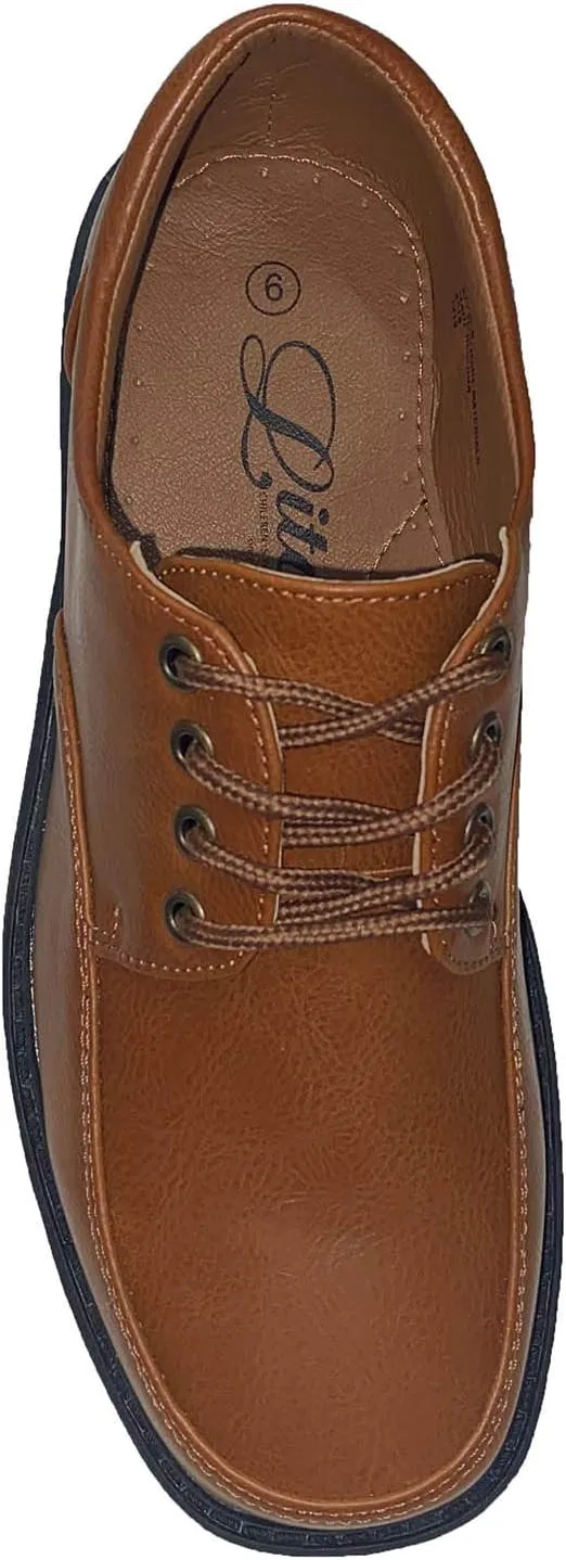 Lito Children's Wear Boys Dress Shoe - Lace Up Communion - Wedding, Graduation, Formal Matte Shoe