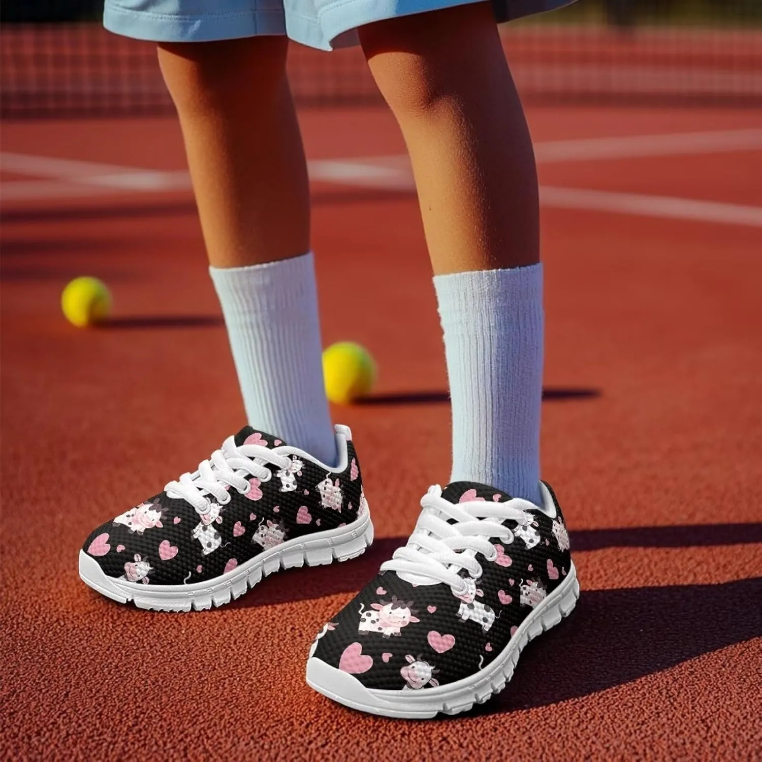 Little Big Kids Tennis Shoes for Boys Girls Mesh Sneakers Lightweight Non Slip Sports Running Shoes Casual Walking Shoes US11-5