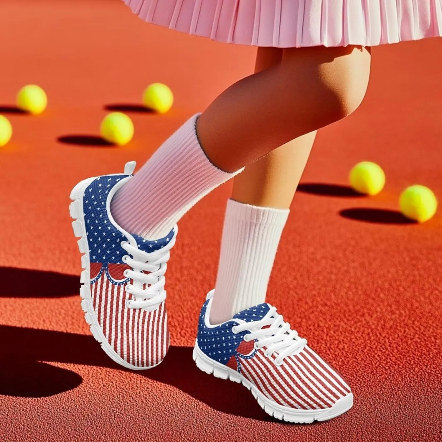 Little Big Kids Tennis Shoes for Boys Girls Mesh Sneakers Lightweight Non Slip Sports Running Shoes Casual Walking Shoes US11-5
