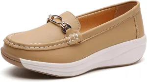 Loafers for Women Casual Moccasins Women's Comfortable & Lightweight Penny Loafers Slip On Soft Sole Dress Shoes