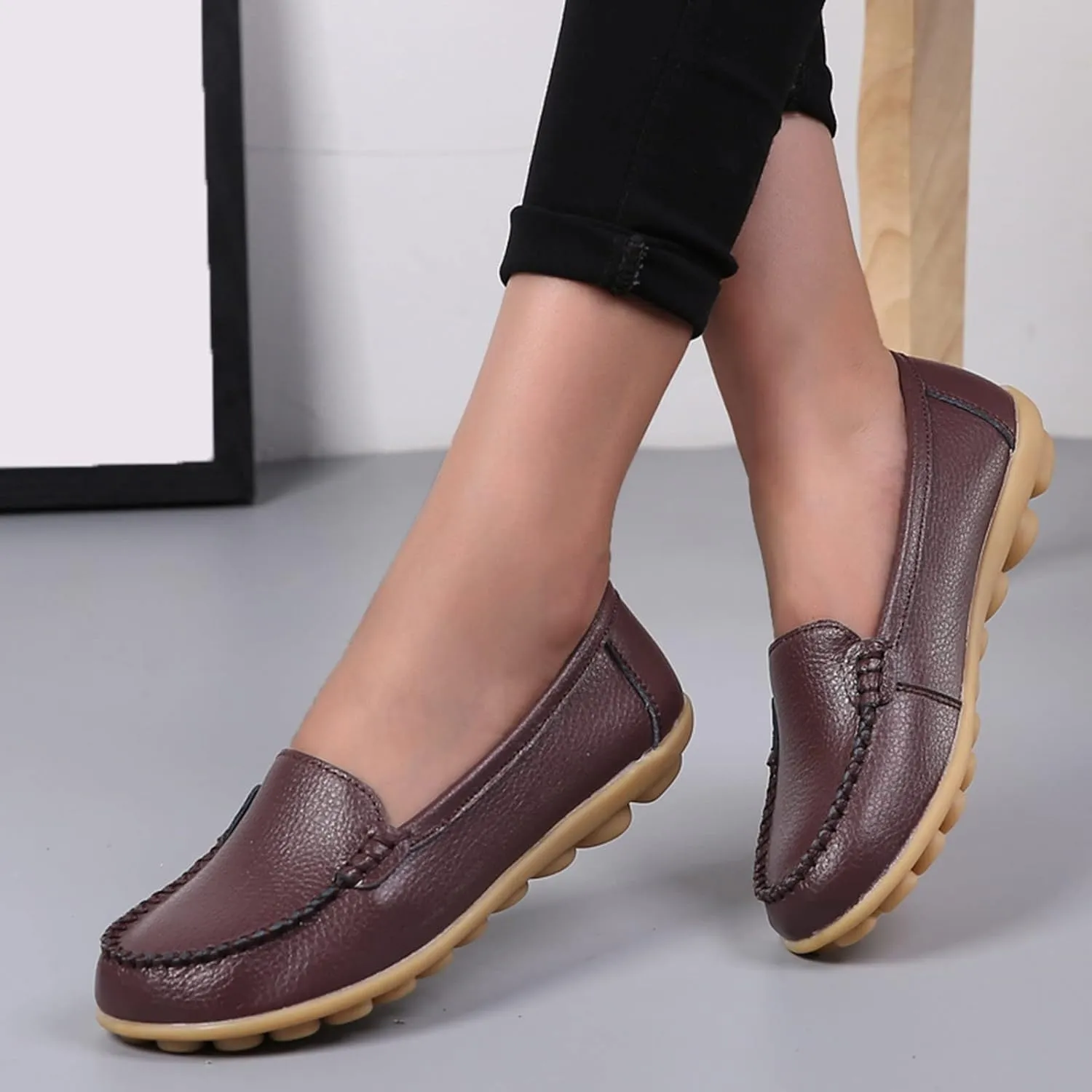 Loafers for Women Comfort Flat Shoes Lightweight Moccasins Shoes Slip On Penny Loafers Casual Work Shoes