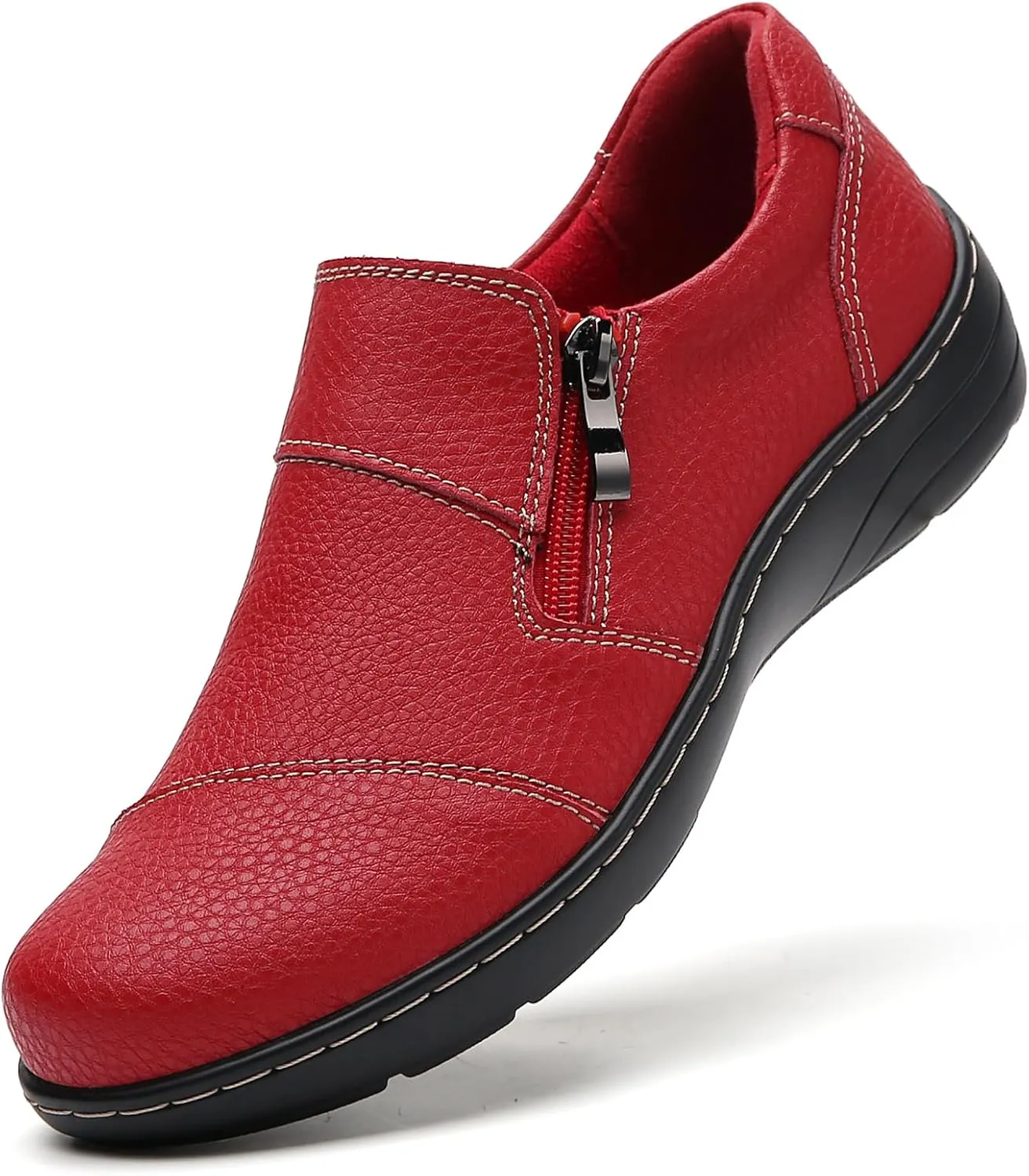 Loafers for Women Women's Loafers & Slip-Ons Zipper Walking Flats Casual Shoes Orthopedic Shoes Comfortable Dress Shoes Office Work Shoes