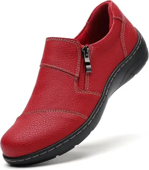 Loafers for Women Women's Loafers & Slip-Ons Zipper Walking Flats Casual Shoes Orthopedic Shoes Comfortable Dress Shoes Office Work Shoes
