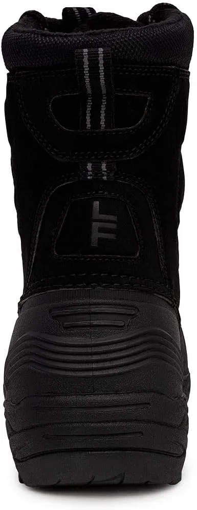 LONDON FOG Breckenridge Waterproof Mens Winter Boots - Leather Insulated Mens Snow Boots - Grey, Black or Brown - Men Medium or Extra Wide Widths Size 7 to 15