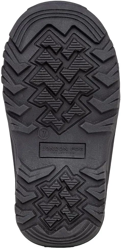 LONDON FOG Dex Boys and Girls Snow Boots - Insulated Waterproof Winter Kids Snow Boots - Size Toddler, Little Kid and Big Kid, Black, Navy and Pink Winter Boots for Boys and Girls