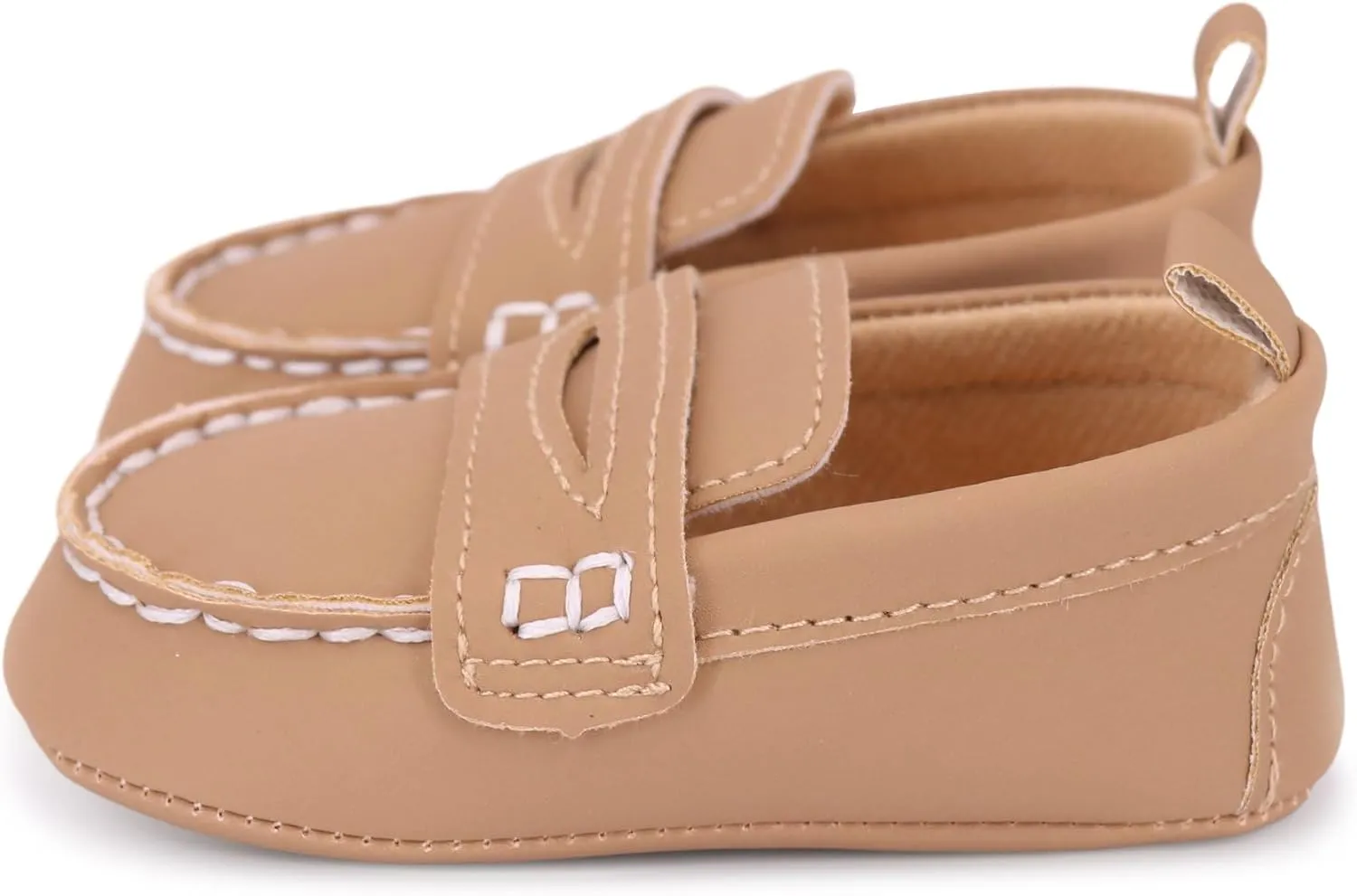 LONSOEN Baby Boys Girls Penny Loafers Infant Toddler Moccasins Soft Soles Dress Shoes