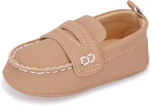 LONSOEN Baby Boys Girls Penny Loafers Infant Toddler Moccasins Soft Soles Dress Shoes