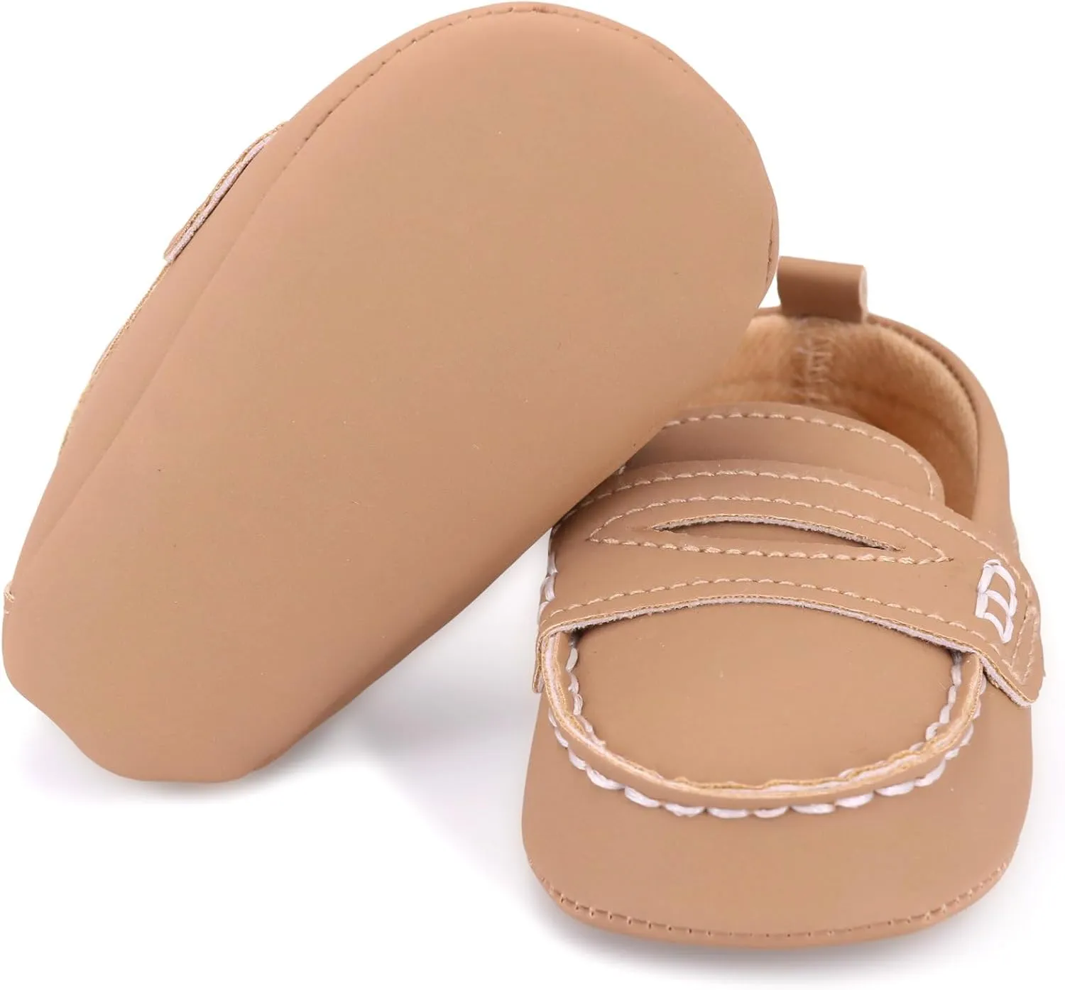 LONSOEN Baby Boys Girls Penny Loafers Infant Toddler Moccasins Soft Soles Dress Shoes