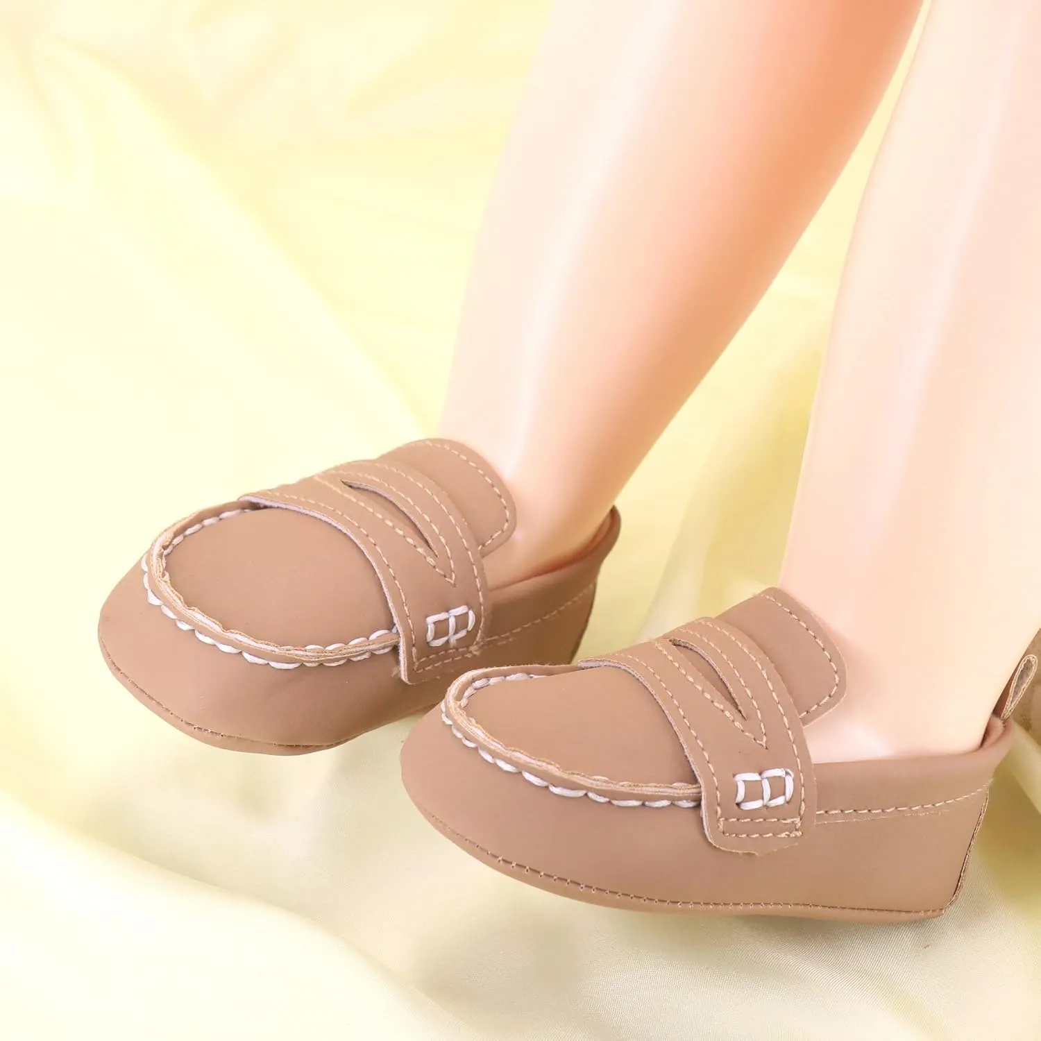 LONSOEN Baby Boys Girls Penny Loafers Infant Toddler Moccasins Soft Soles Dress Shoes