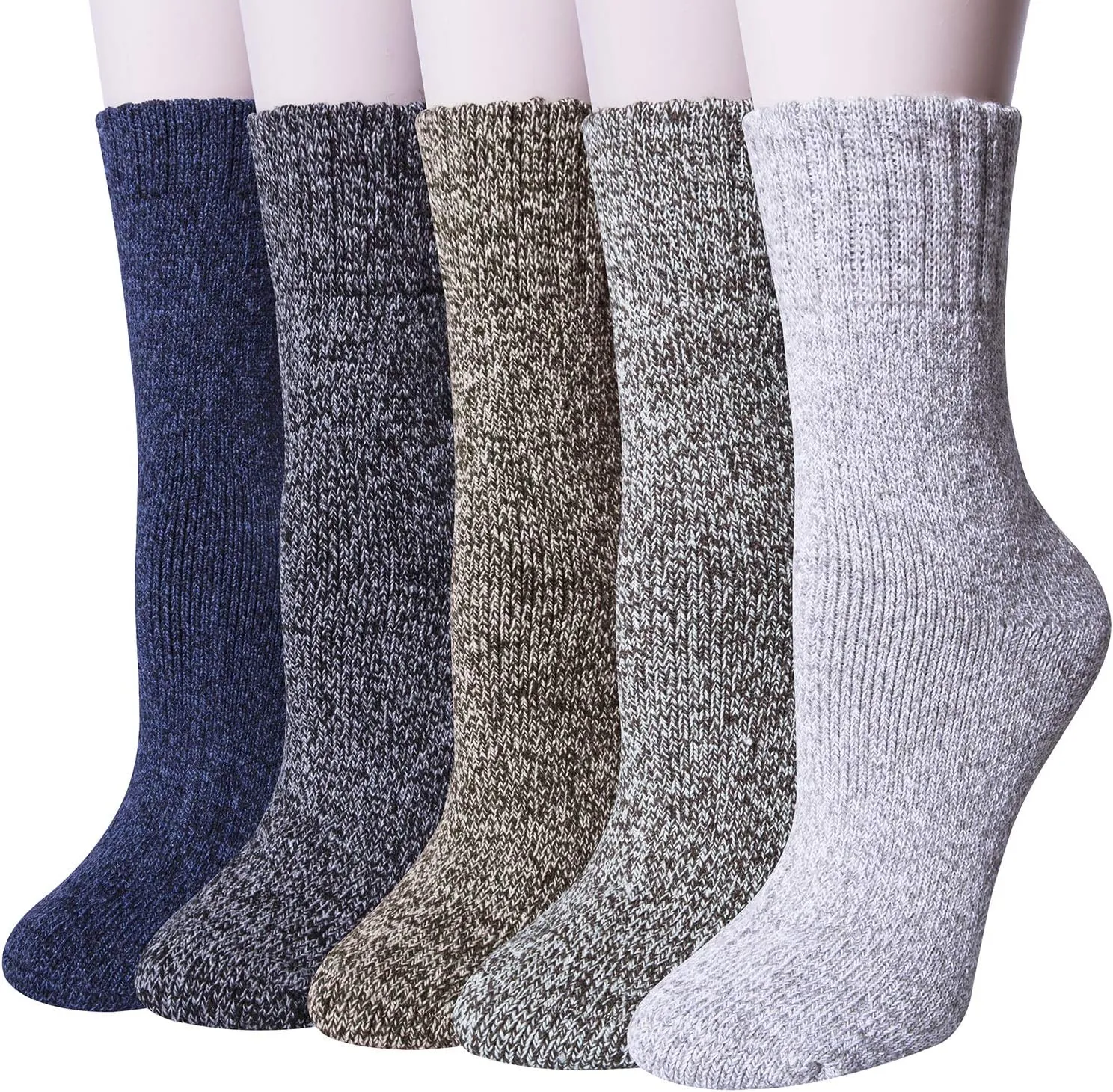 Loritta Wool Socks for Women Warm Winter Socks Thick Knit Soft Cabin Cozy Crew Boot Sock Gifts