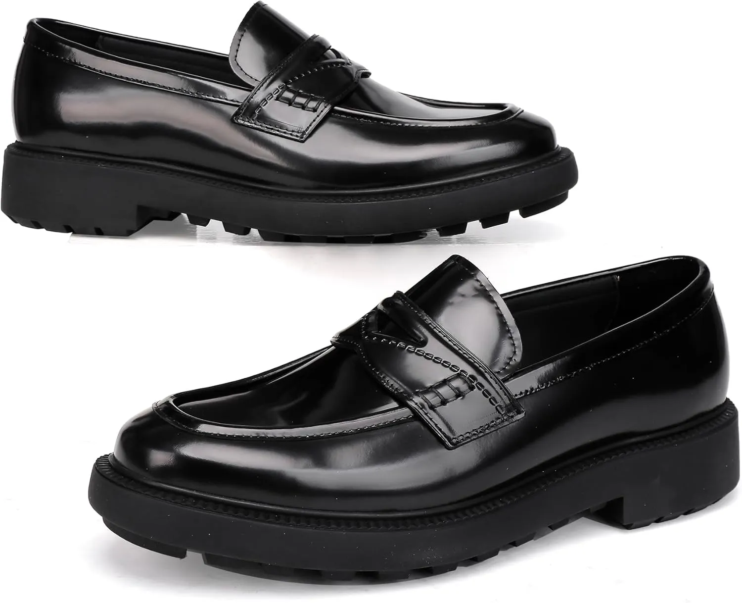 Luxury Leather Loafers for Men,Slip on Penny Loafers Dress Shoes for Men