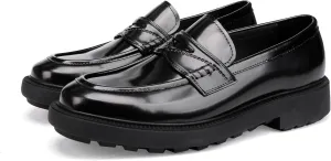 Luxury Leather Loafers for Men,Slip on Penny Loafers Dress Shoes for Men
