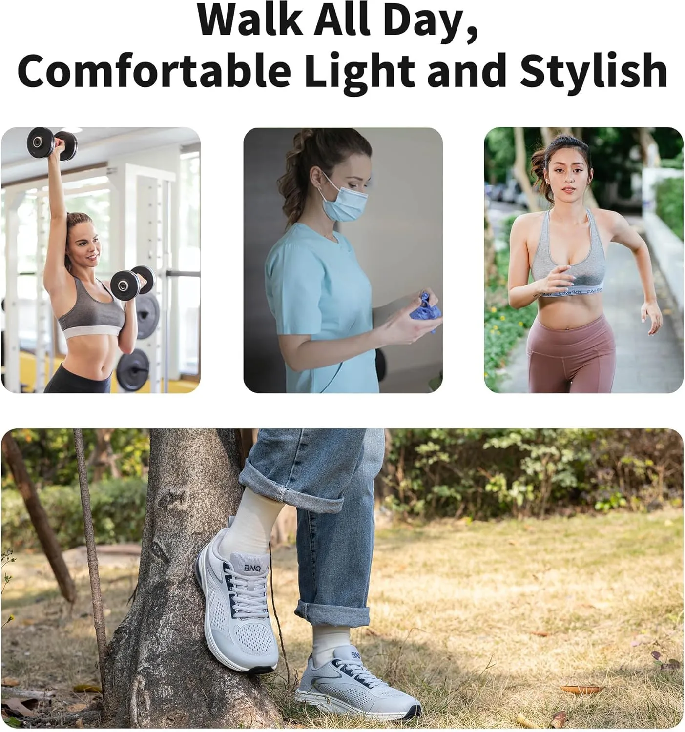 MAFEKE Womens Wide Toe Box Running Shoes Air Arch Support Tennis Athletic Sneakers Orthotic Walking Shoes for Plantar Fasciitis Pain Relief US 6-11