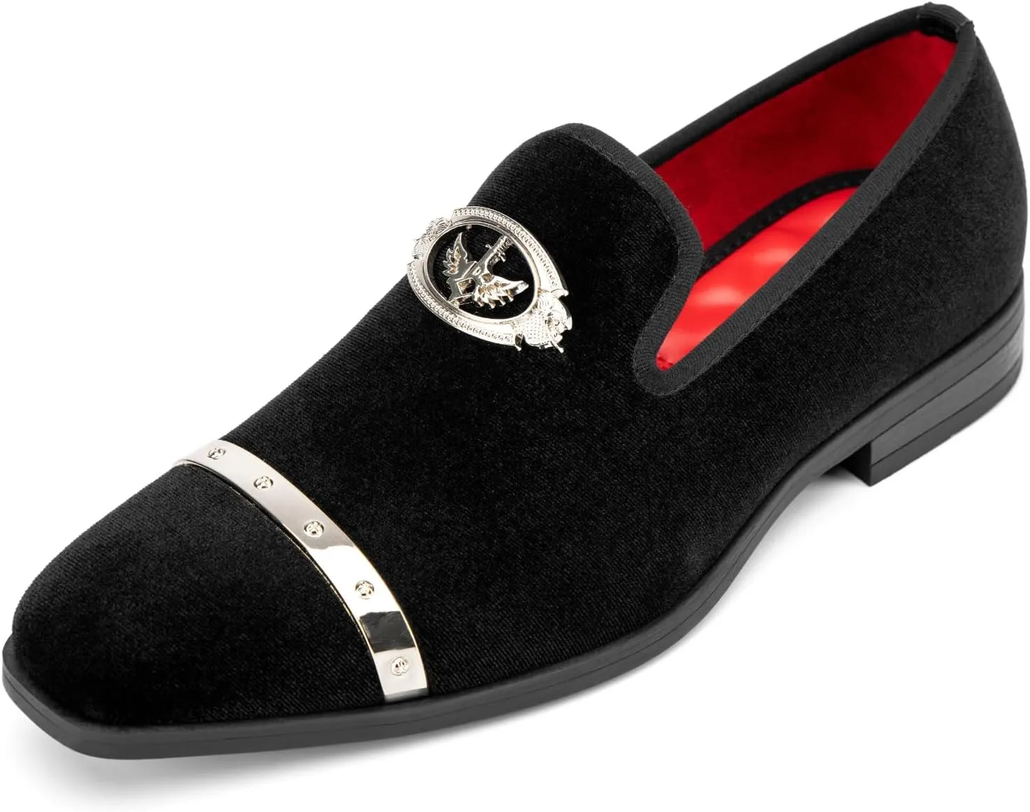 Meijiana Men Faux Leather Noble Loafer Shoes Slip-on Loafer Smoking Slipper Tassel Loafer
