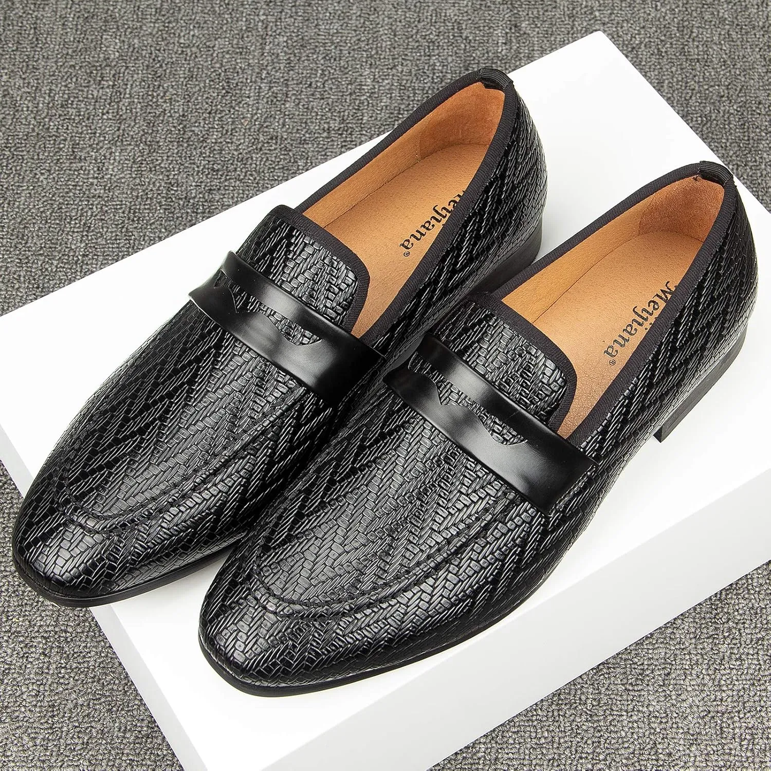 Meijiana Men's Fashion Classic Loafers Luxury Loafer Shoes and Weeding Dress Shoes for Men