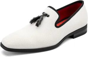Meijiana Men's Loafers Lightweight Slip-On Moccasins Stylish Dress Shoes Breathable Tassels Loafers