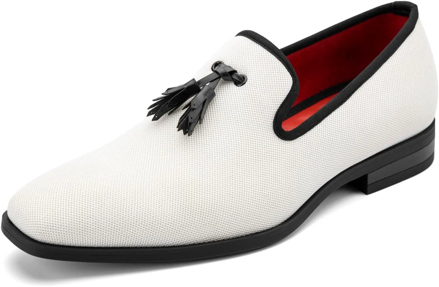 Meijiana Men's Loafers Lightweight Slip-On Moccasins Stylish Dress Shoes Breathable Tassels Loafers