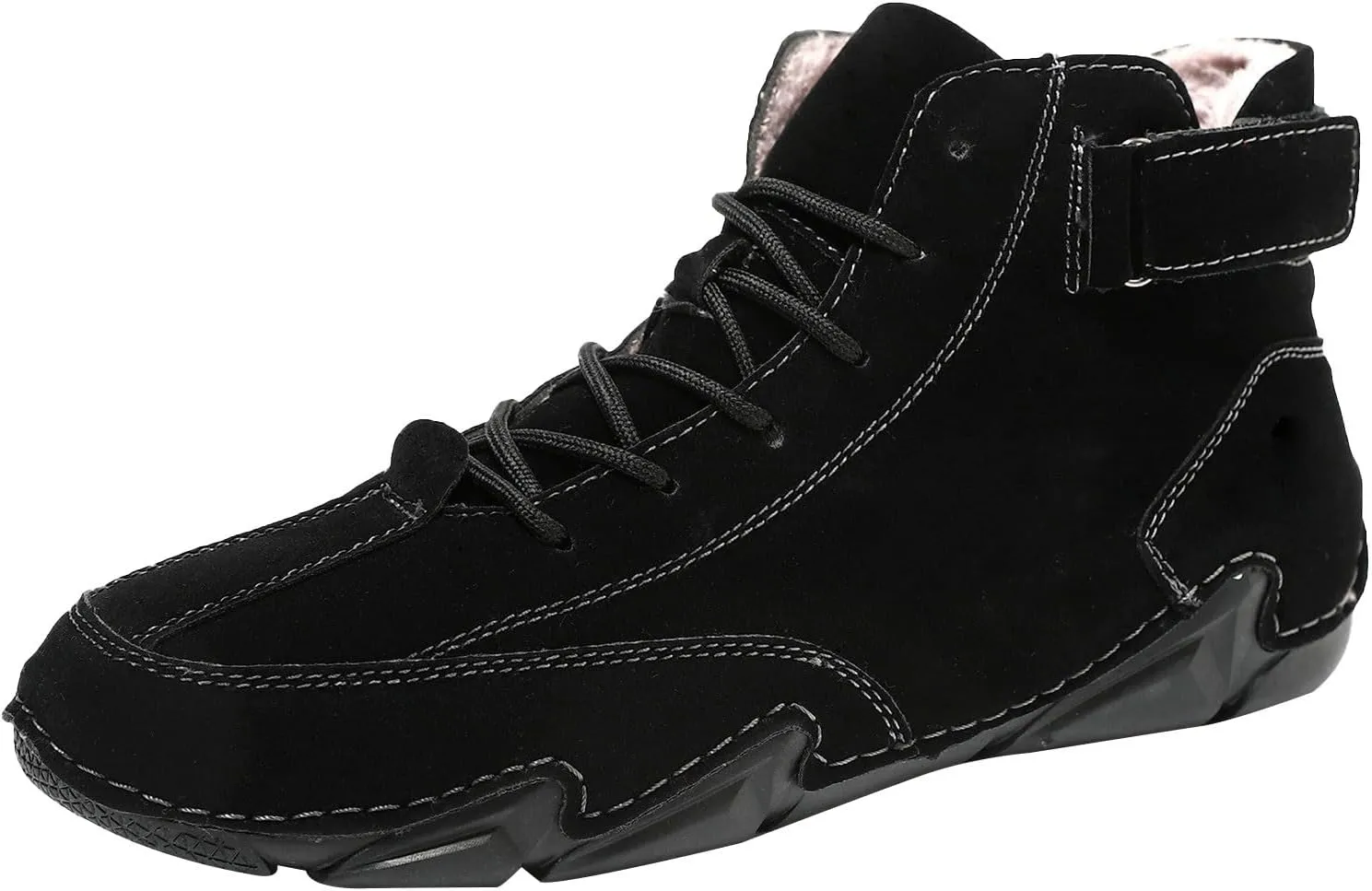 Men's Casual Leather Fashion Sneakers Ankle Chukka Boots Slip On Lightweight Loafers Walking Driving Shoes